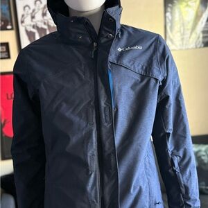 Columbia Men’s Dark Navy Waterproof Raincoat with Hood